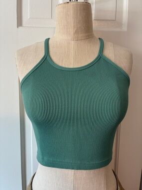 Free People MVMNT Happiness Runs Tank Top in Teal Green